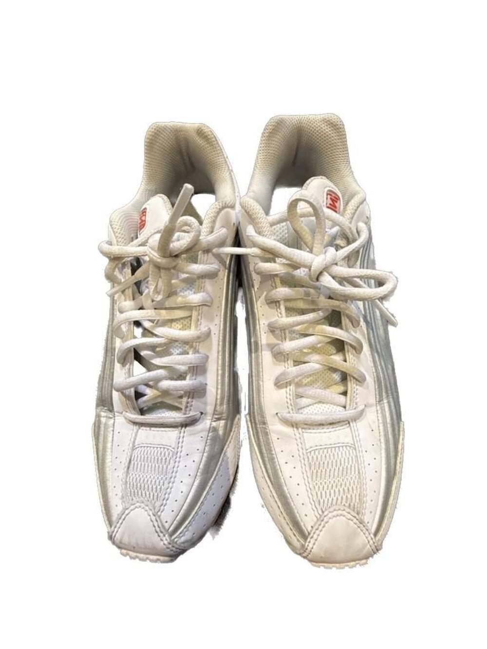 Nike Shox R4 White Metallic Silver Running Shoes